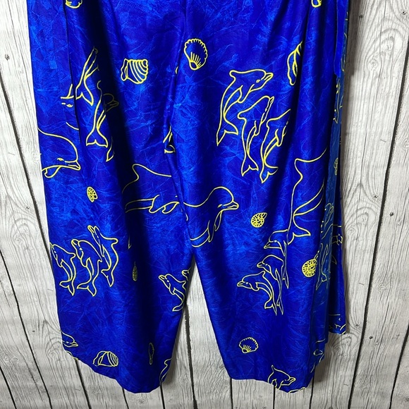 Rima beachwear 2-pc dolphin print pants and top set size large - Picture 4 of 16